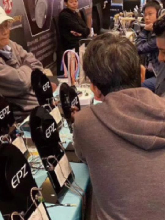 EPZ Audio meeting global partners at an audio exhibition
