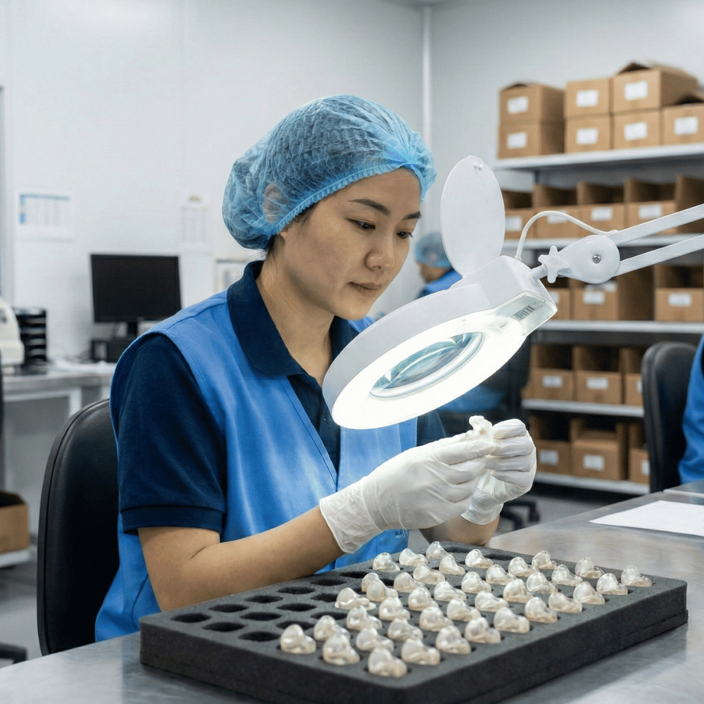 EPZ technician testing IEMs before shipping